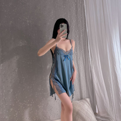 诱惑挑逗免脱蕾丝套装衣服